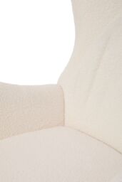 Living and Home White Lambswool Upholstered Rocking Chair - thumbnail 8