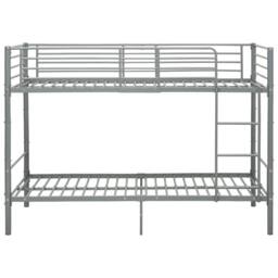 Berkfield Home Bunk Bed Grey Metal 90x200 cm - thumbnail 3