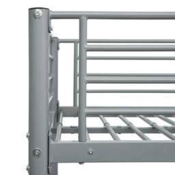Berkfield Home Bunk Bed Grey Metal 90x200 cm - thumbnail 5