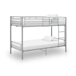 Berkfield Home Bunk Bed Grey Metal 90x200 cm - thumbnail 1