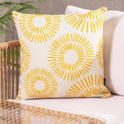 icon 2 Pack Cushion 43x43 Kyoto Fabric - Golden Sun in White - thumbnail 2