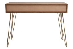 Orsina Compact & Versatile Console Table, Ample Storage Metallic Furniture, Timeless Design Hallway Table in Natural - thumbnail 5