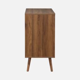 sweeek 3-drawer chest with walnut wood effect in Dark Brown - thumbnail 3