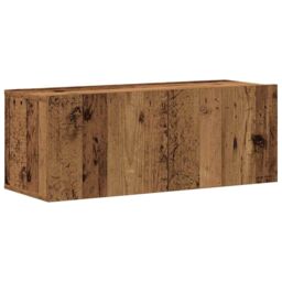 Berkfield Home Wall Mounted TV cabinets 4 pcs Old Wood Engineered Wood in Brown - thumbnail 6