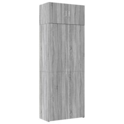 Berkfield Home Storage Cabinet Grey Sonoma 80x42.5x225 cm Engineered Wood - thumbnail 2