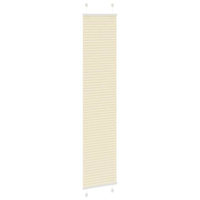 Berkfield Home Pleated Blind Cream 45x200 cm Fabric Width 44.4 cm Polyester - image 1