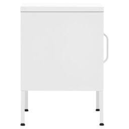 Berkfield Home Nightstand White 35x35x51 cm Steel - Size: 35 x 35 x 51 cm - thumbnail 6