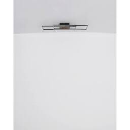 Netlighting Dakari 80x60cm Semi Flush Ceiling Light Matt Black 2x LED 3000K - Size: 80x60 cm - thumbnail 6