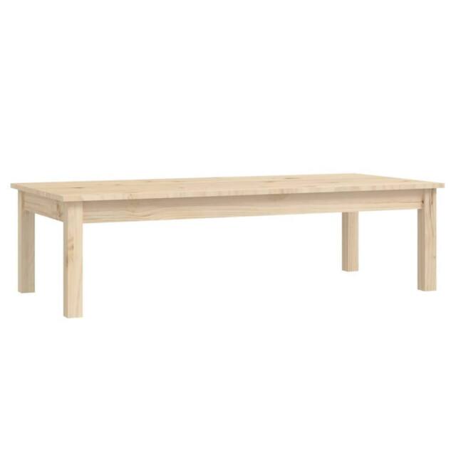 Berkfield Home Coffee Table 110x50x30 cm Solid Wood Pine in Light Tan - Size: 110 x 50 x 30 cm - image 1