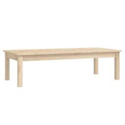 Berkfield Home Coffee Table 110x50x30 cm Solid Wood Pine in Light Tan - Size: 110 x 50 x 30 cm - thumbnail 1