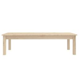 Berkfield Home Coffee Table 110x50x30 cm Solid Wood Pine in Light Tan - Size: 110 x 50 x 30 cm - thumbnail 3