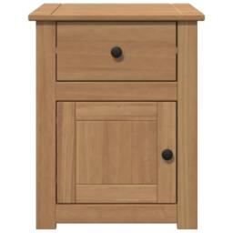 Berkfield Home Bedside Cabinet Panama 46x40x57 cm Solid Wood Pine in Brown - Size: 46 x 40 x 57 cm - thumbnail 4