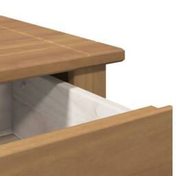 Berkfield Home Bedside Cabinet Panama 46x40x57 cm Solid Wood Pine in Brown - Size: 46 x 40 x 57 cm - thumbnail 9