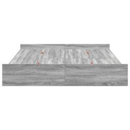 Berkfield Home Storage Bed Frame with Drawer with Headboard with Storage Grey sonoma 140 x 200 cm - thumbnail 6