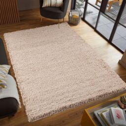 Smart Living Soft Fluffy 5cm Thick Pile Shaggy Area Rugs for Living Room, Bedroom in Medium Beige - Size: 60 cm x 110 cm - thumbnail 2