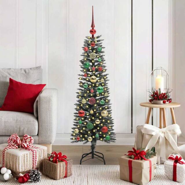 Berkfield Home Artificial Christmas Tree with Stand Green 40.5 x 40.5 x 120 cm - image 1