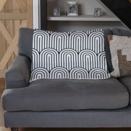 Benjamin Tate Design Geometric Curves Blanket in Natural - Size: 120 cm x 150 cm - thumbnail 2