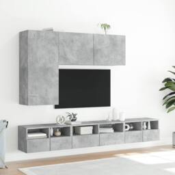 Berkfield Home TV Wall Cabinet Concrete Grey 60x30x30 cm Engineered Wood - Size: 60 x 30 x 30 cm - thumbnail 4