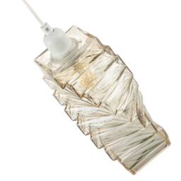 Happy Homewares Sleek Gold Tinted Pendant Light Shade with Staggered Rectangular Body - thumbnail 3
