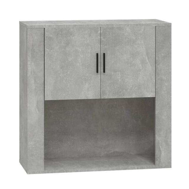 Berkfield Home Wall Cabinet Concrete Grey 80x33x80 cm Engineered Wood - Size: 80 x 33 x 80 cm - image 1