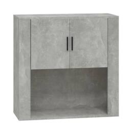 Berkfield Home Wall Cabinet Concrete Grey 80x33x80 cm Engineered Wood - Size: 80 x 33 x 80 cm - thumbnail 1