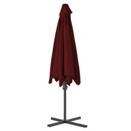 Berkfield Home Outdoor Parasol with Steel Pole Bordeaux Red 300x230 cm - thumbnail 4