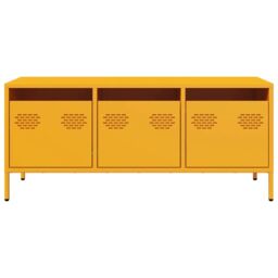 Berkfield Home TV Cabinet Mustard Yellow 101.5x39x43.5 cm Cold-rolled Steel - thumbnail 4