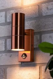 BHS Lighting Jared Copper Outdoor Wall Light with Sensor - thumbnail 4