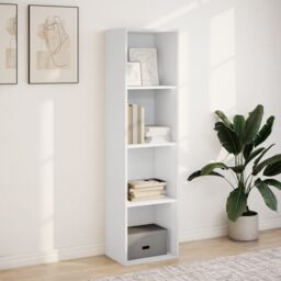 Berkfield Home Bookcase White 40x30x152 cm Engineered Wood - Size: 40 x 30 x 152 cm - thumbnail 3