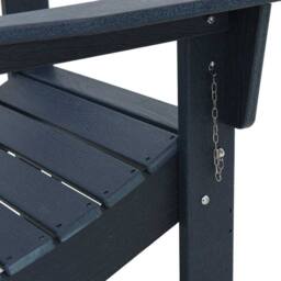 Berkfield Home Classic Folding Adirondack Chair Navy Blue 74.5x80.5x90 cm HDPE - thumbnail 9