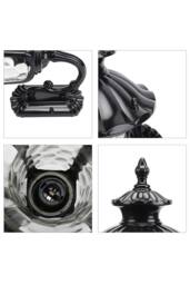 Living and Home Modern Waterproof Outdoor Wall Lamp with Bottom Glass Lantern in Black - thumbnail 3