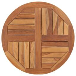 Berkfield Home Table Top Solid Teak Wood Round 2.5 cm 70 cm in Brown - thumbnail 3