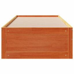 Berkfield Home Bed Frame without Mattress with Drawers Wax Brown 90x190 cm Single Solid Wood Pine - thumbnail 4