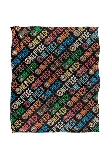 Netflix One Piece Pirates Logo Silky Touch Super Soft Throw Blanket 152x127cm in White - Size: 152x127 cm - image 1