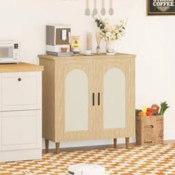 FORGEVIO Rattan Sideboard Cabinet Buffet Cabinet Storage Cabinet Natural in Brown - thumbnail 3