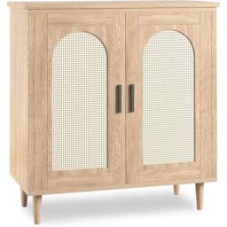 FORGEVIO Rattan Sideboard Cabinet Buffet Cabinet Storage Cabinet Natural in Brown - thumbnail 1