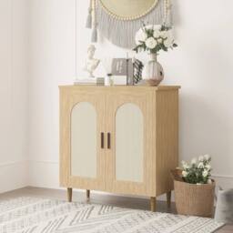 FORGEVIO Rattan Sideboard Cabinet Buffet Cabinet Storage Cabinet Natural in Brown - thumbnail 5