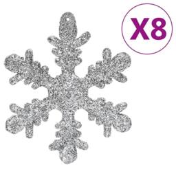 Berkfield Home Fantastic 111 Piece Christmas Bauble Set Silver Polystyrene - thumbnail 9