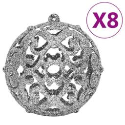 Berkfield Home Fantastic 111 Piece Christmas Bauble Set Silver Polystyrene - thumbnail 4