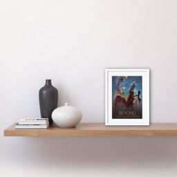 "Artery8 Wall Art Print NASA Beyond Solar System Eagle Nebula's Pillars of Creation Poster Artwork Framed 9X7 Inch in White - Size: W7"" x H9""" - thumbnail 2