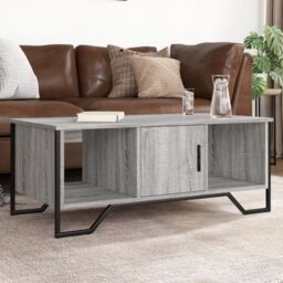 Berkfield Home Coffee Table Grey Sonoma 100x51x40 cm Engineered Wood - Size: 100 x 51 x 40 cm - thumbnail 1