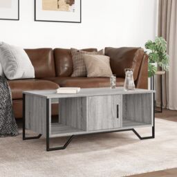 Berkfield Home Coffee Table Grey Sonoma 100x51x40 cm Engineered Wood - Size: 100 x 51 x 40 cm - thumbnail 3
