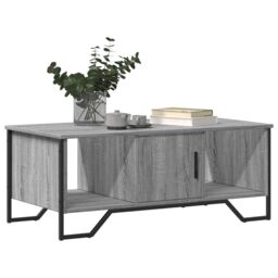 Berkfield Home Coffee Table Grey Sonoma 100x51x40 cm Engineered Wood - Size: 100 x 51 x 40 cm - thumbnail 4