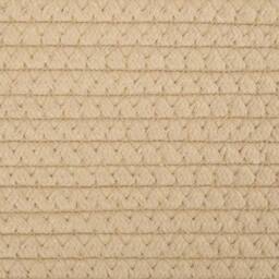 Berkfield Home Storage Basket Beige & White √ò40x35 cm Cotton - Size: 40x35 cm - thumbnail 7