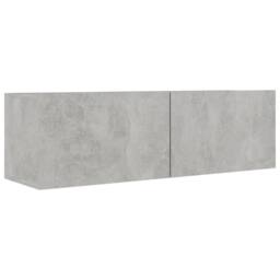 Berkfield Home 9 Piece TV Cabinet Set Concrete Grey Engineered Wood - thumbnail 5