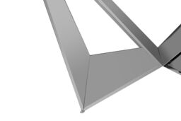 Orsina Dining Table With Tempered Glass Top, Lounge Table With Chrome Base, Garden Table For Patio, Kitchen Table in Silver - thumbnail 8