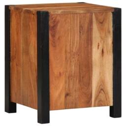 Berkfield Home Modern Bedside Cabinets 2 pcs 40x35x50 cm Solid Wood Acacia in Brown - Size: 40 x 35 x 50 cm - thumbnail 8