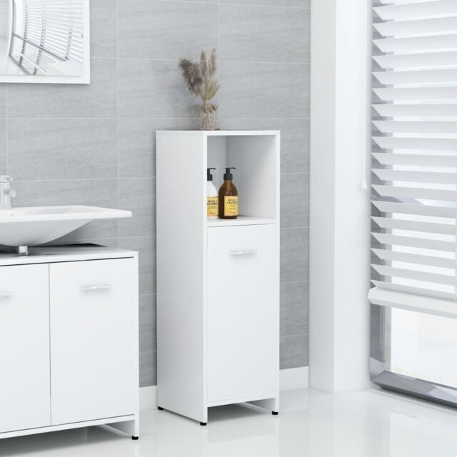 Berkfield Home Bathroom Cabinet White 30x30x95 cm Engineered Wood - Size: 30 x 30 x 95 cm - image 1