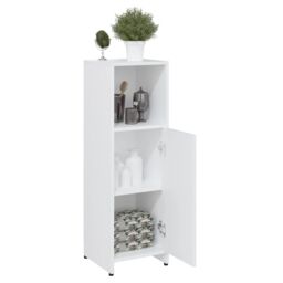 Berkfield Home Bathroom Cabinet White 30x30x95 cm Engineered Wood - Size: 30 x 30 x 95 cm - thumbnail 4