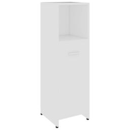 Berkfield Home Bathroom Cabinet White 30x30x95 cm Engineered Wood - Size: 30 x 30 x 95 cm - thumbnail 2
